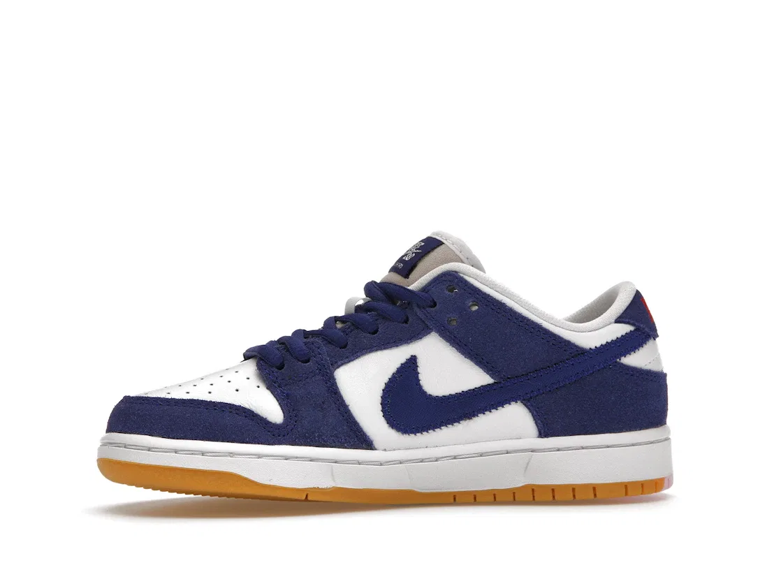 Детские кроссовки для мальчиков с принтом Nike SB Dunk Low Nike, Deep Royal Blue/White/Sport Red/Gum Light Brown — фото 3