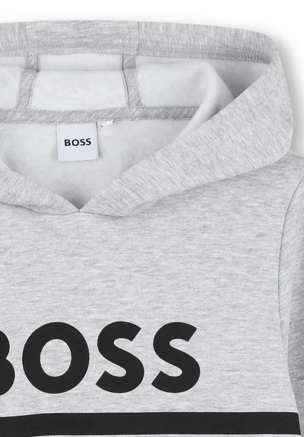 Толстовка с капюшоном Boss Kidswear, серый — фото 3
