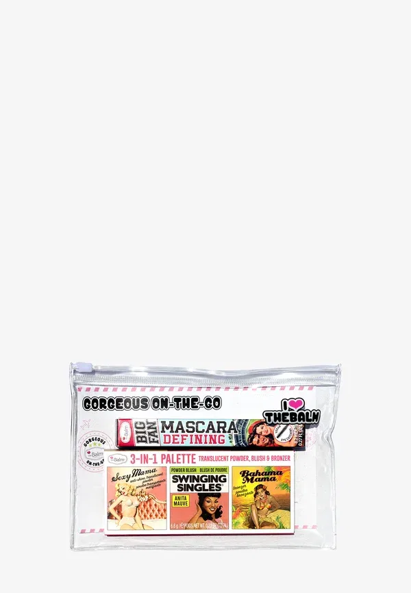 Набор косметики The Gorgeous on the Go Kit, содержит палетку 3-в-1, тушь The Balm, Multicoloured, мультиколор