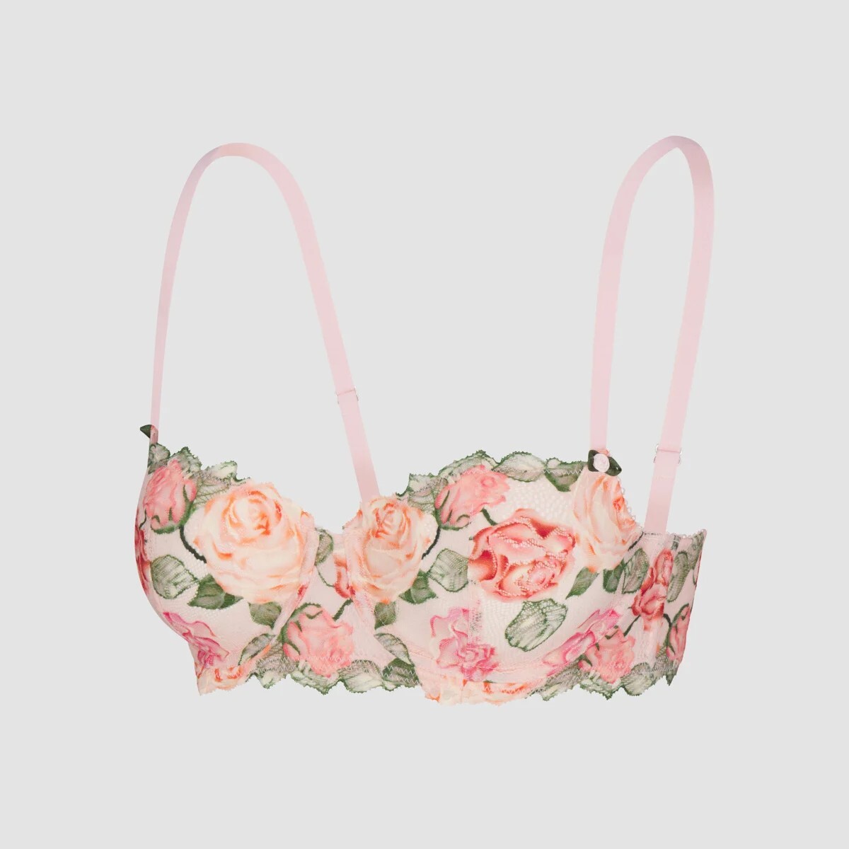 

Кружевной бюстгальтер-балконет без подкладки Savage X Fenty Les Roses, розовый