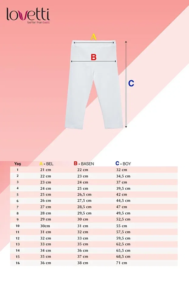 Детские леггинсы для девочек капри с принтом Basics Lovetti, Gardenia Ecru — фото 2