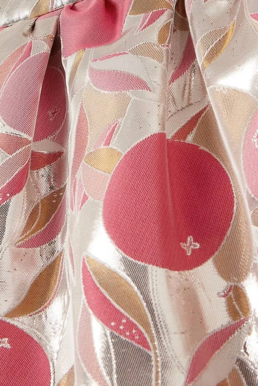 Детская юбка на сборке Festive Fruits Hucklebones London, Pink Citrus Metallic — фото 2