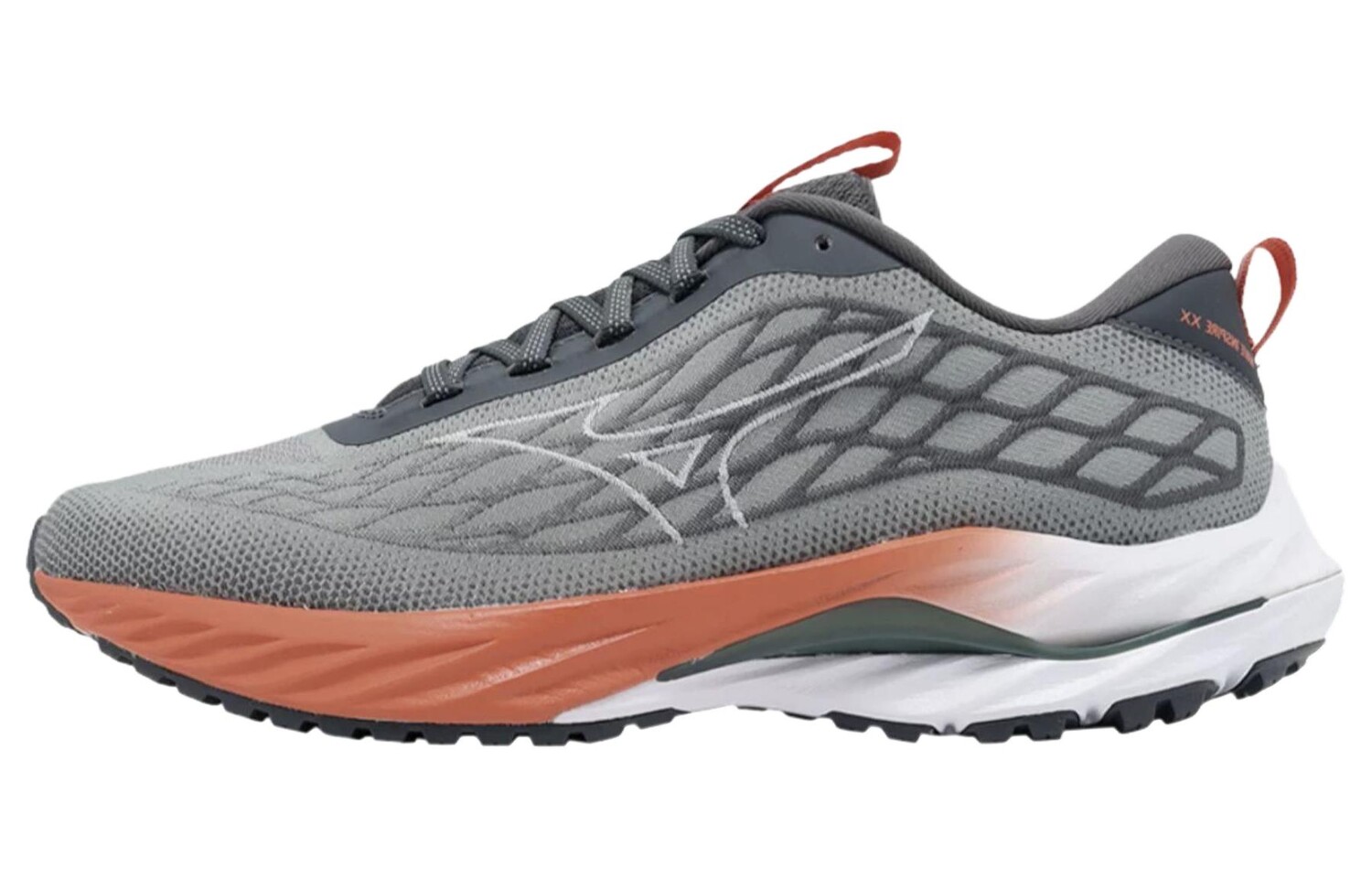 

Mizuno Кроссовки Мужчины, Gray/white/orange-red