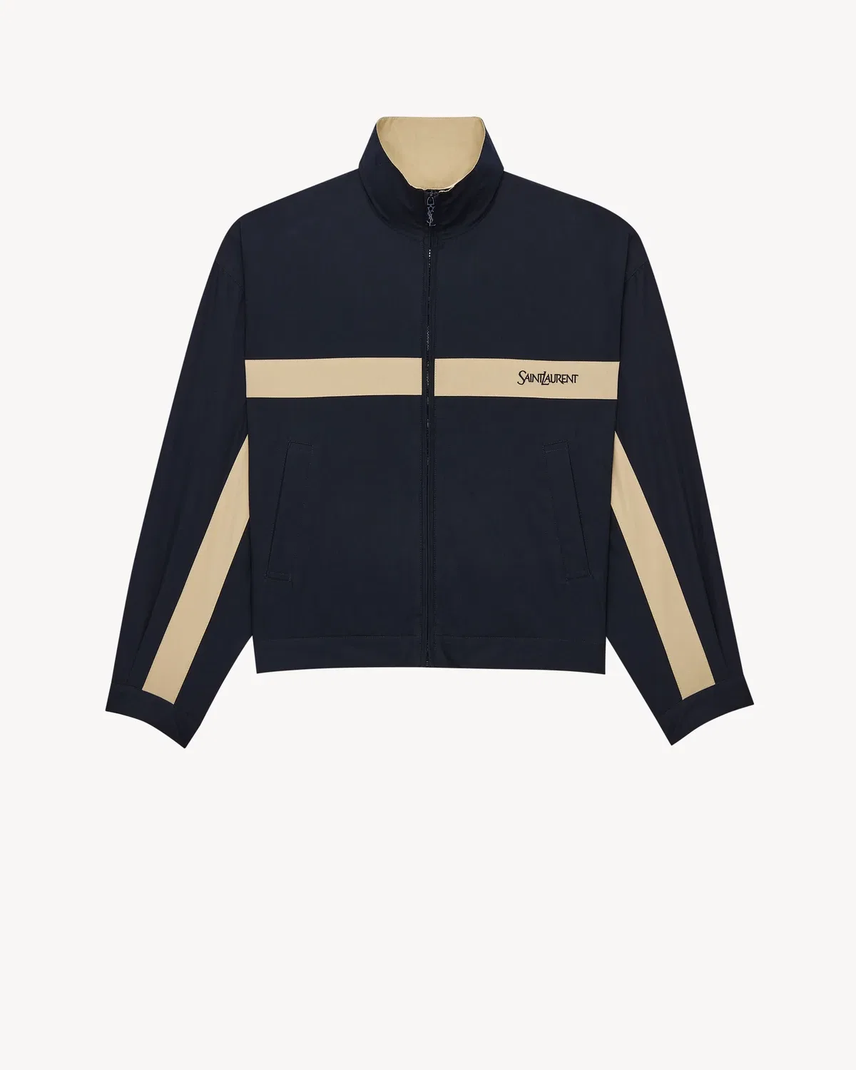 Куртка SAINT LAURENT из хлопка, синий