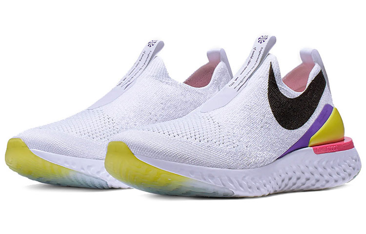 Кроссовки Nike Epic Phantom React Flyknit, белый/черный — фото 3