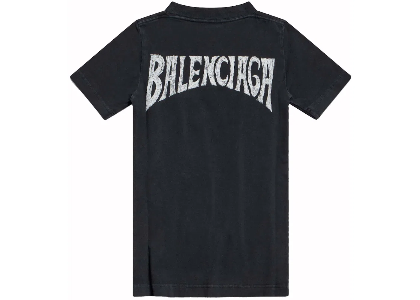 Женская футболка с принтом Paris Tropical T-shirt Fitted Balenciaga, Black/White — фото 2