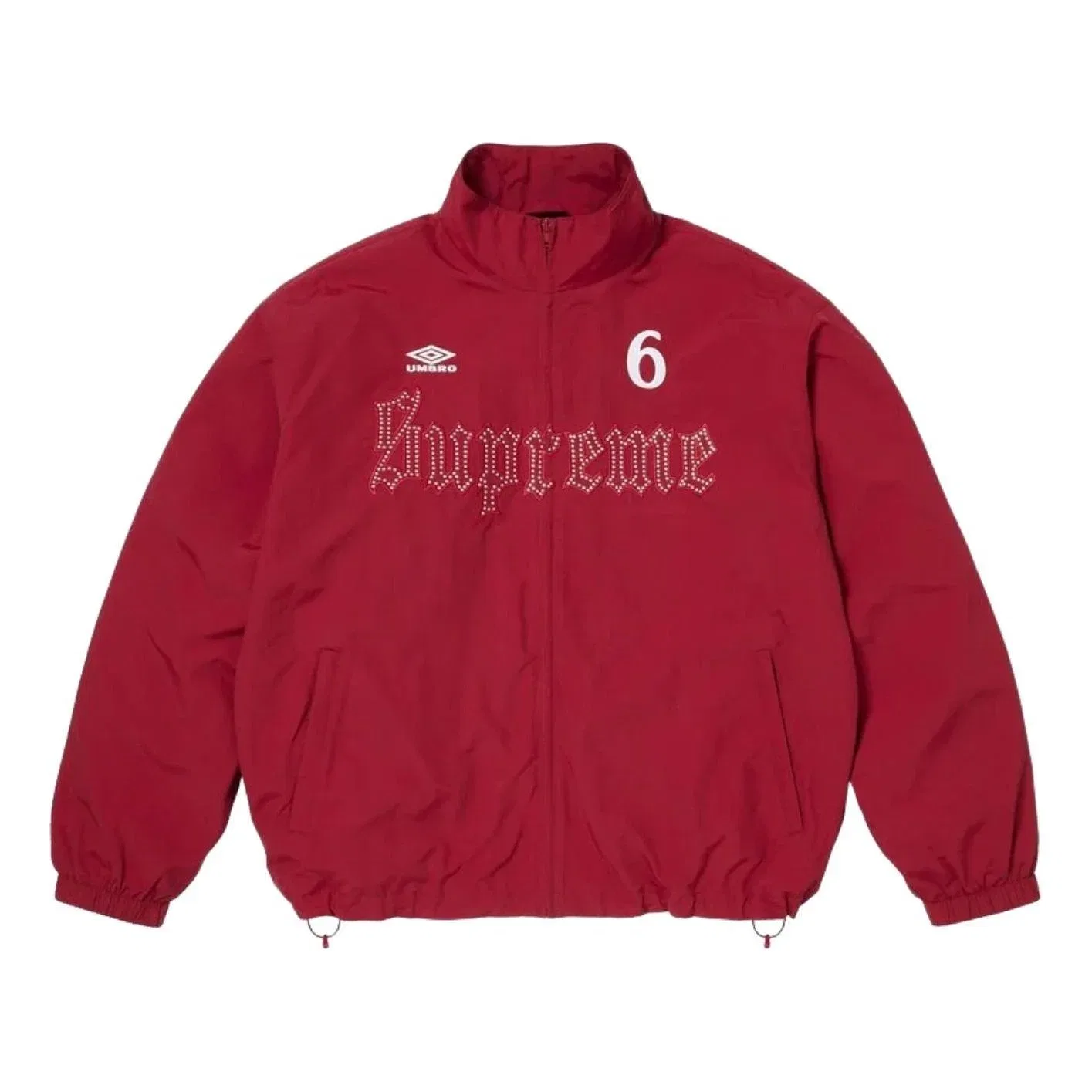 Мужская куртка с принтом Rhinestone Track Jacket Supreme, красный