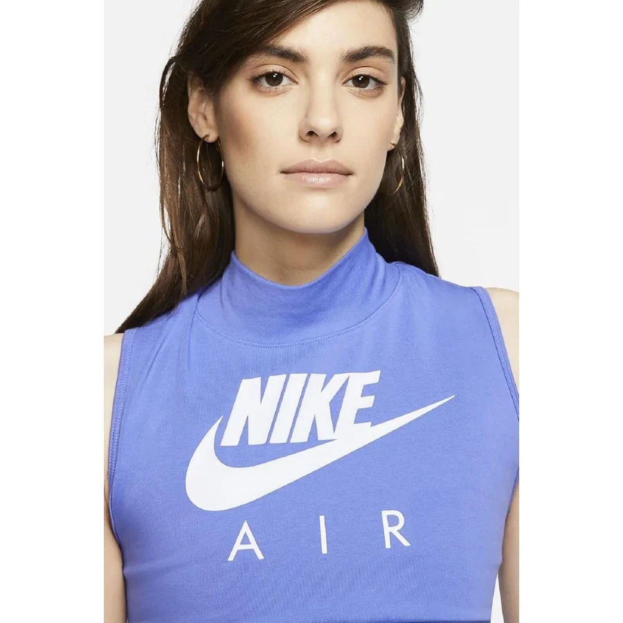 Женский топ-майка без рукавов с имитацией воротника Nike Air Mock Tank, Nike, Фиолетовый — фото 4