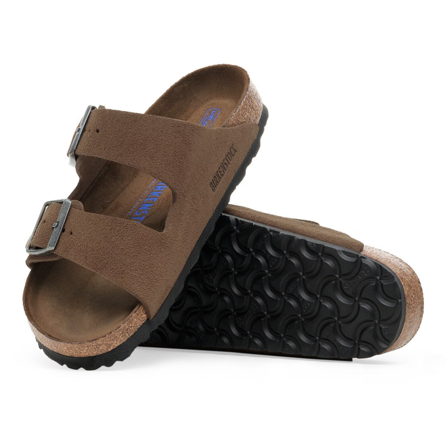 Сандалии Birkenstock Arizona Soft Footbed Suede Leather узкие, коричневый — фото 3