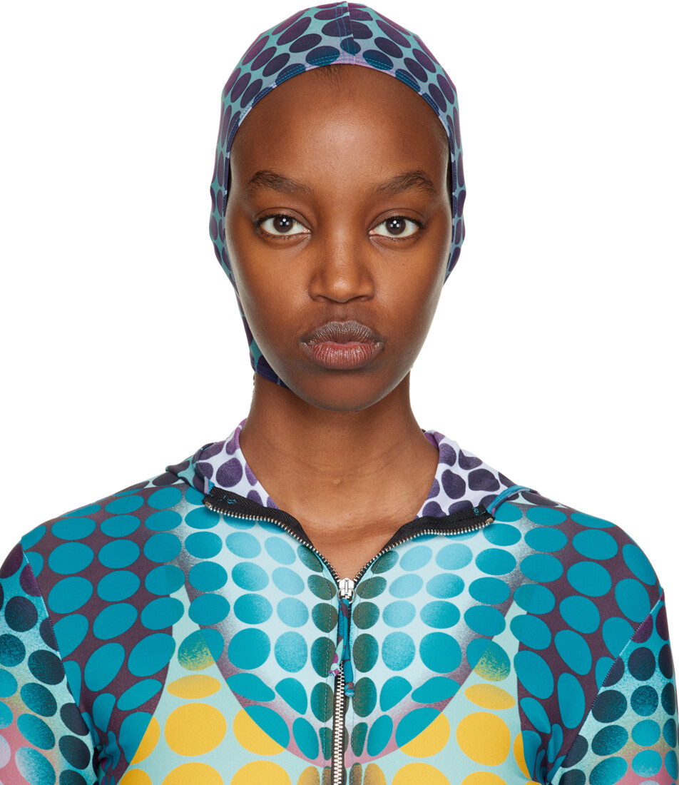 

Сине-фиолетовый капюшон Cyber ​​Dot Jean Paul Gaultier