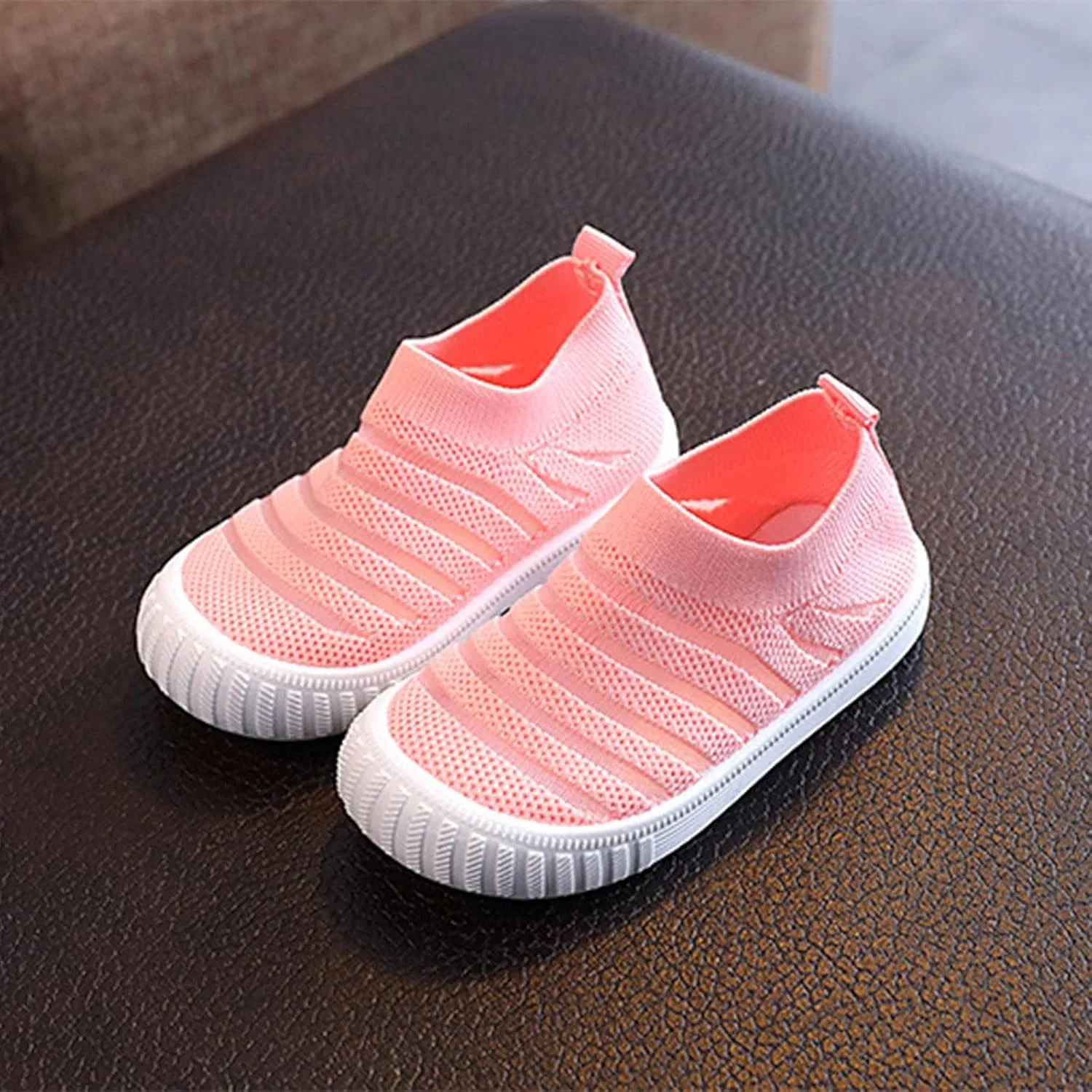 Детские кроссовки для девочек с принтом Autumn Flying Woven Mesh, Pink — фото 3
