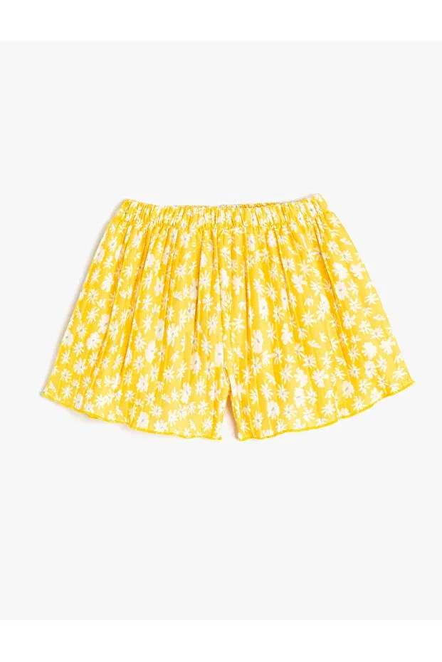 Детские шорты для девочек с принтом Koton, Yellow Patterned