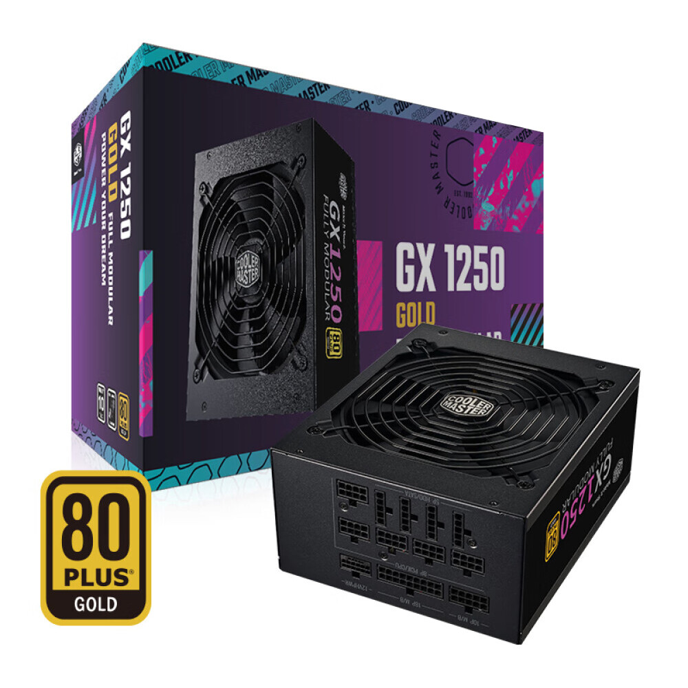 

Блок питания Cooler Master GX1250 Gold, 1250 Вт, черный