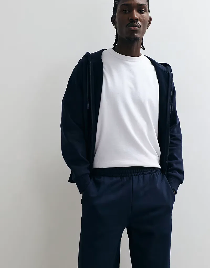 Спортивные брюки Lacoste свободного кроя с логотипом, темно-синие — фото 4