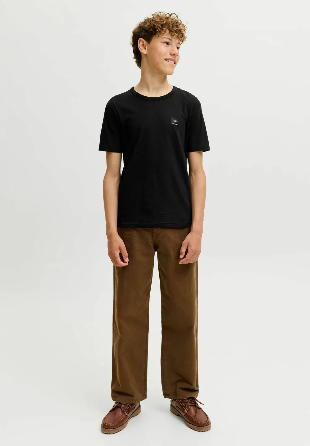 Футболка, детская футболка - базовая футболка Jack & Jones Junior, Black