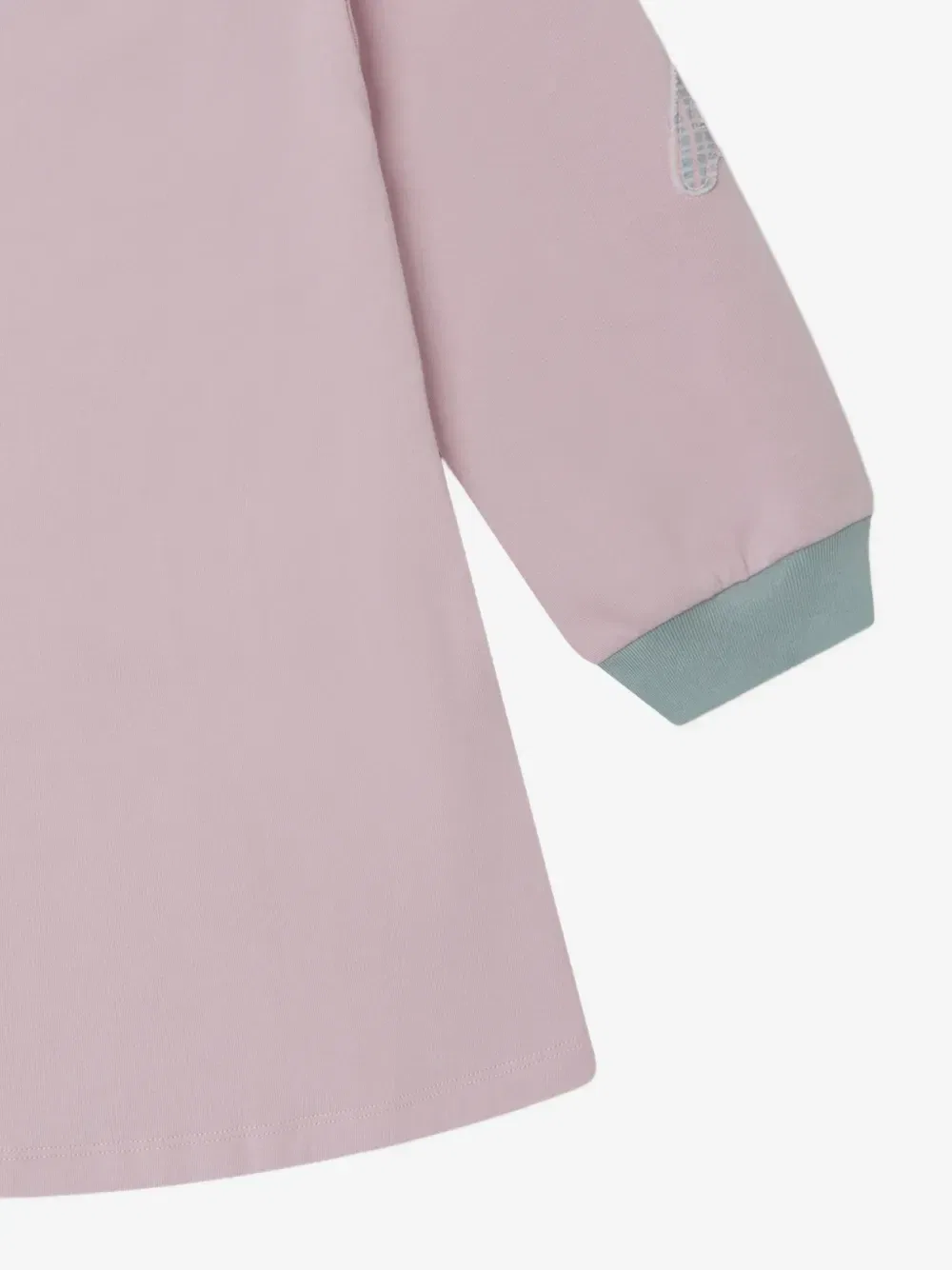 Хлопковое платье с нашивкой-логотипом Stella McCartney Kids, фиолетовый — фото 4