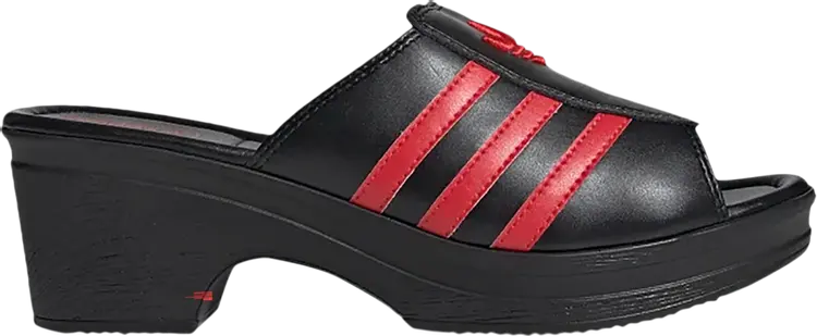 

Сандалии Adidas Lotta Volkova x Wmns Trefoil Logo Mule 'Black Red', черный