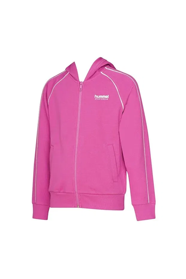 Детское худи на молнии для девочек хлопковое Hummel, Pink