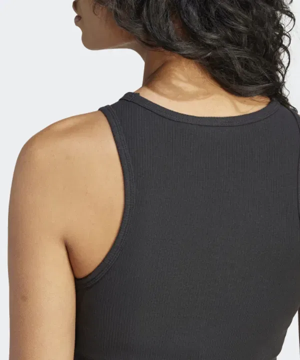 Топ-майка Essential Rib Tank Top, Adidas, черный — фото 4