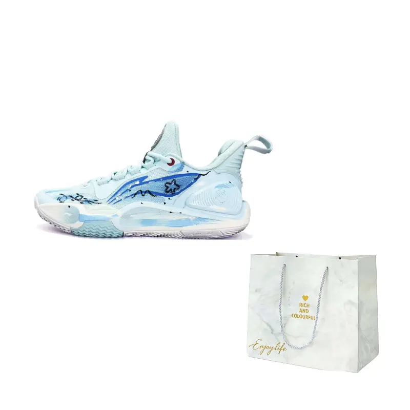 

Кроссовки Li-Ning Speed 9 Ocean's Heart с тканевой амортизацией, устойчивые к истиранию и скольжению, низкие, унисекс