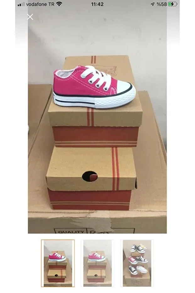 Детские кеды для девочек джинсовые Rabella Converse, Fuchsia Rabellashoes