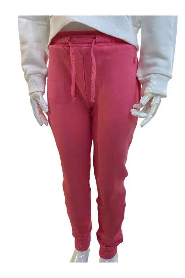 Детские спортивные штаны для девочек с рисунком Benetton, Pink