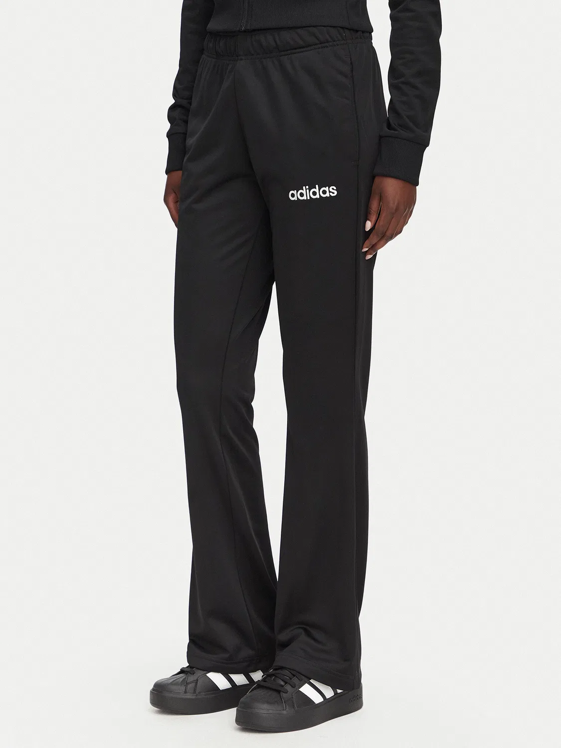 Женский спортивный костюм приталенного кроя Glam Tracksuit Adidas, черный — фото 4