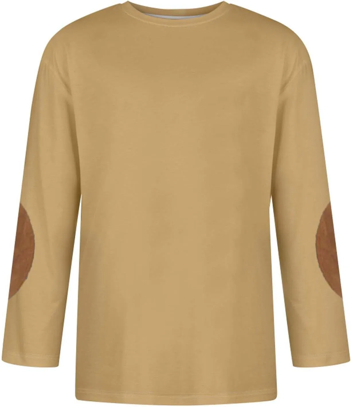 Мужская футболка с рукавом 3/4, Crew Neck, Хлопковая смесь, Khaki — фото 2