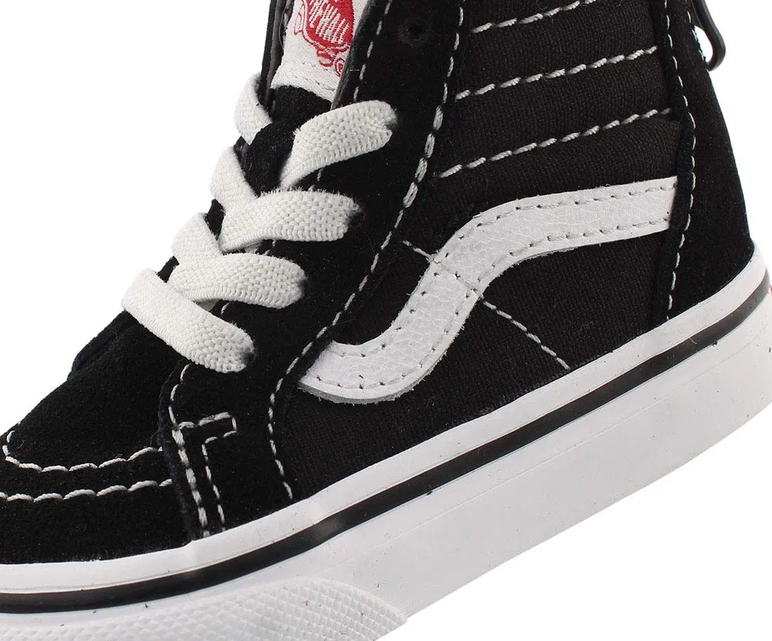 Детские кроссовки для мальчиков с высокой посадкой Sk8-hi Vans, Black/White — фото 2
