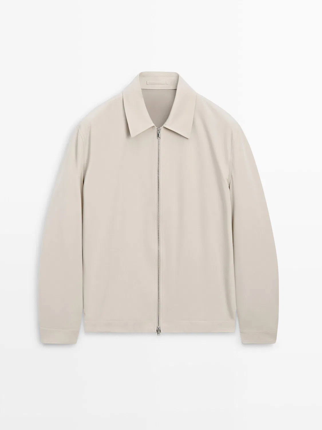 Укороченная рубашка-накидка с карманами Massimo Dutti, светло-бежевый