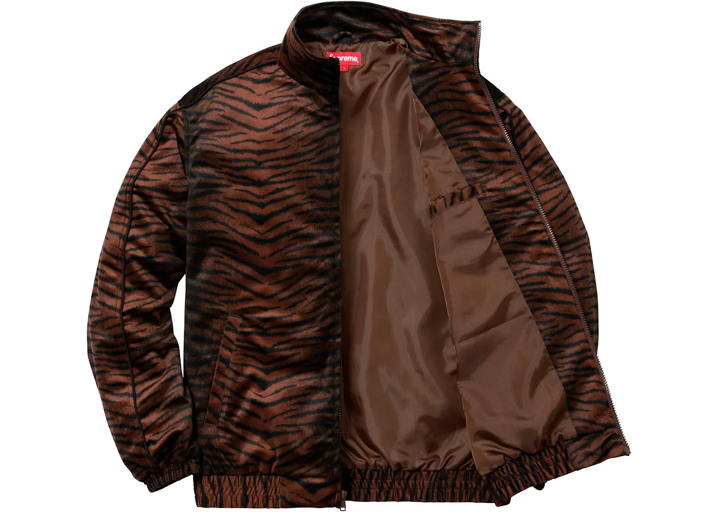 Мужская куртка-бомбер с принтом Tiger Stripe Supreme, Brown — фото 2
