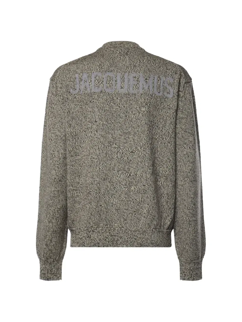 Кардиган из шерсти с логотипом-интарсией JACQUEMUS, серый — фото 2