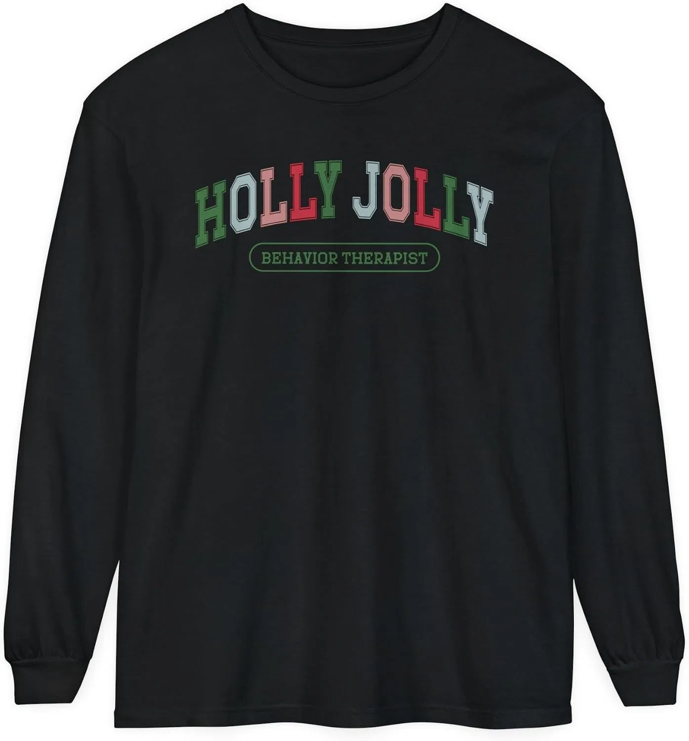 Женская футболка с лонгсливом Varsity Comfort Colors, Black