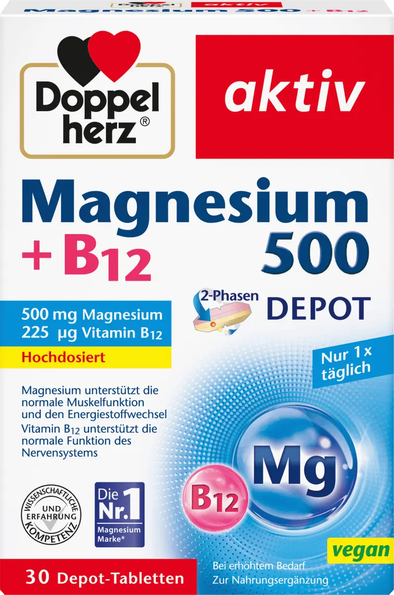 

Магний 500 + B12 2-Phase Depot Таблетки 30 шт 51 г Doppelherz