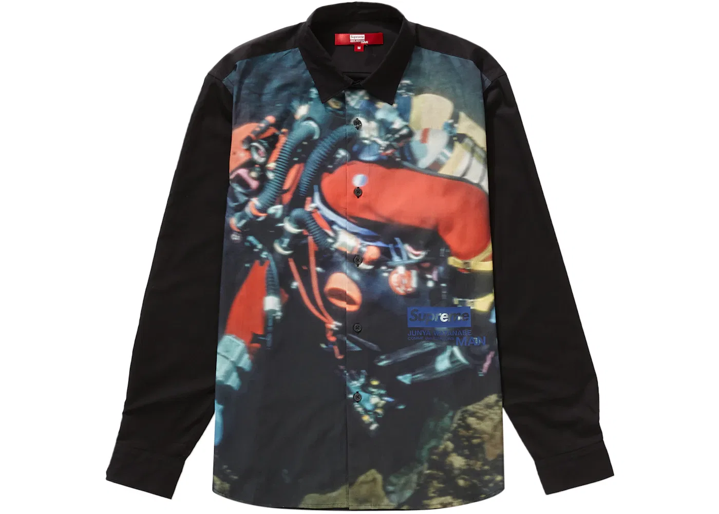 Мужская рубашка с принтом JUNYA WATANABE CDG MAN Supreme, Black