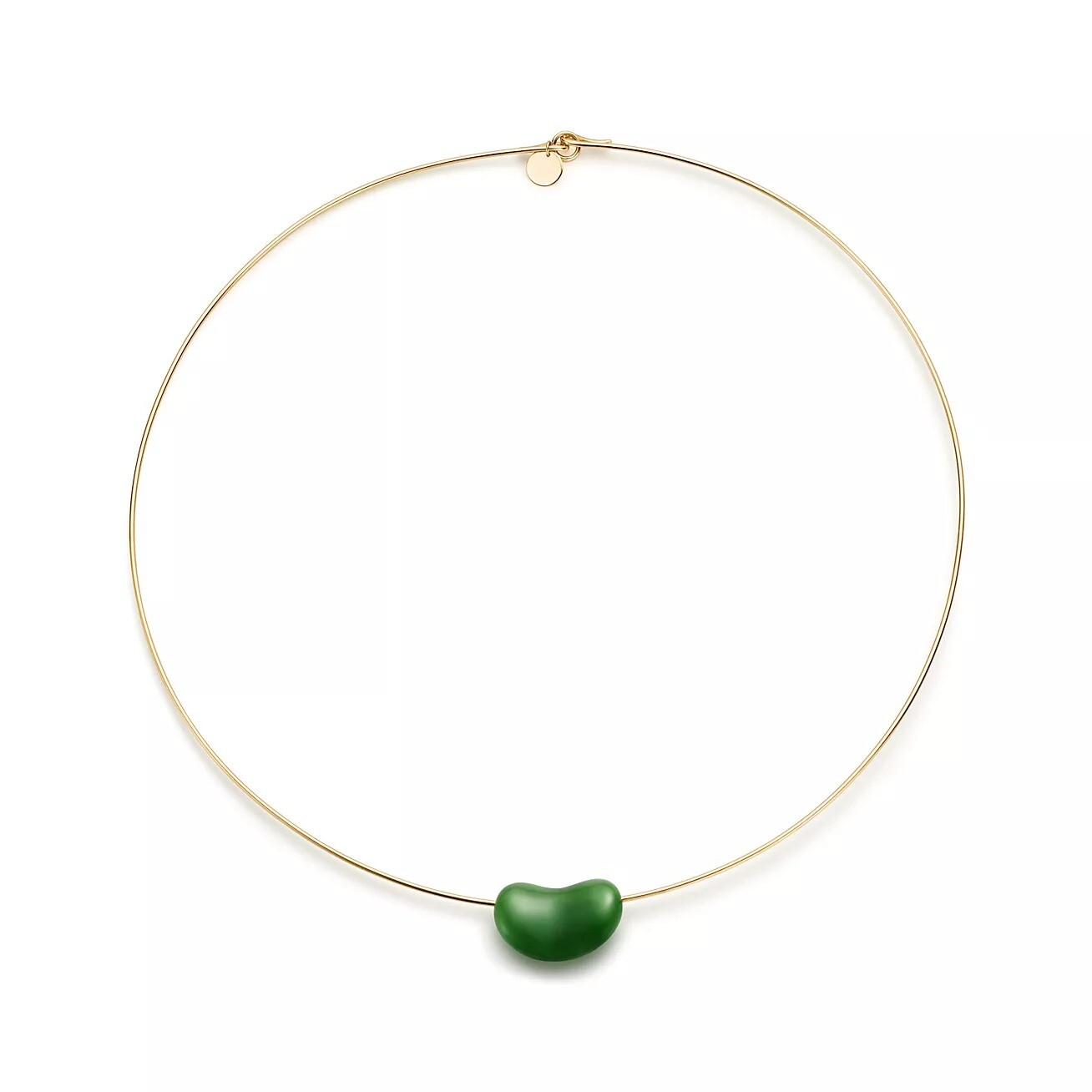

Колье Tiffany & Co. Bean Design Wire, золото/зеленый нефрит