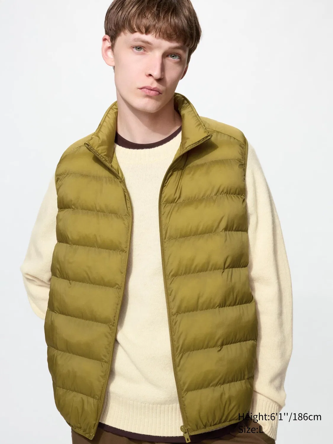Жилет Pufftech Uniqlo, универсальный, желтый