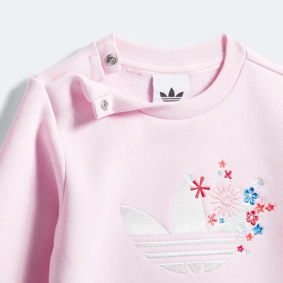 Спортивный комплект из футера с цветочным принтом Originals x Liberty London Bebek Eşofman Takımı KD1730, adidas, Разноцветный — фото 4