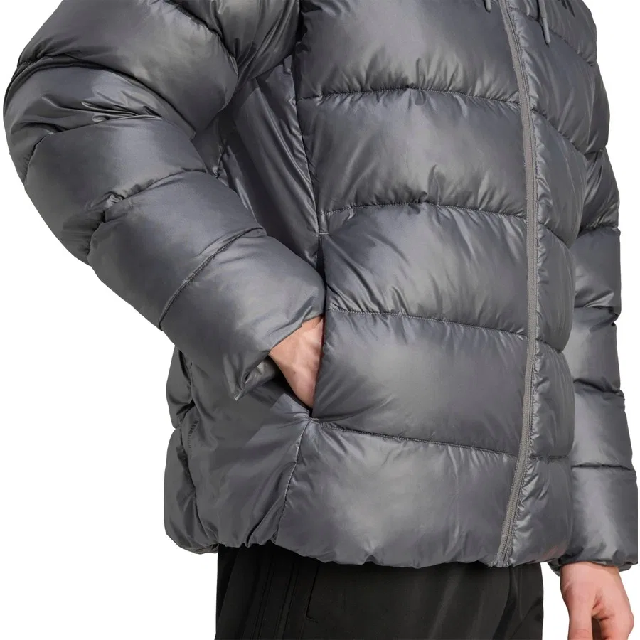 Мужская куртка-пуховик с капюшоном Climawarm Synthetic Down Puffer Hooded adidas, Серый — фото 4