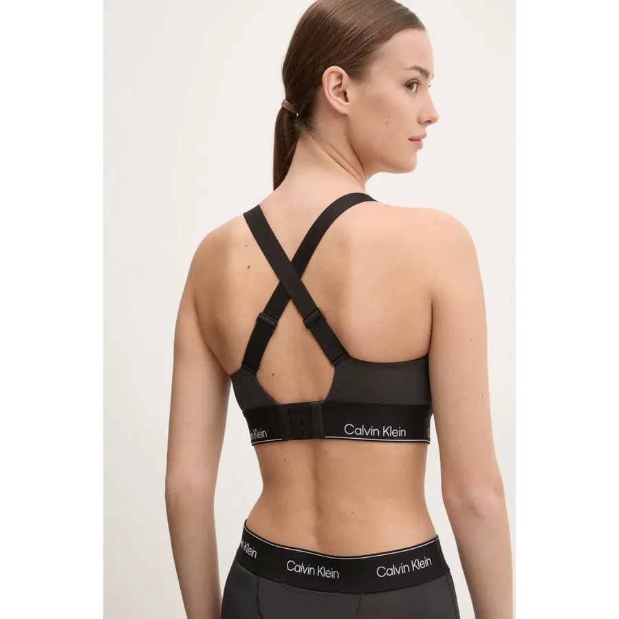 Спортивный бюстгальтер с высокой поддержкой Sports Bra High Support Calvin Klein, Черный — фото 3