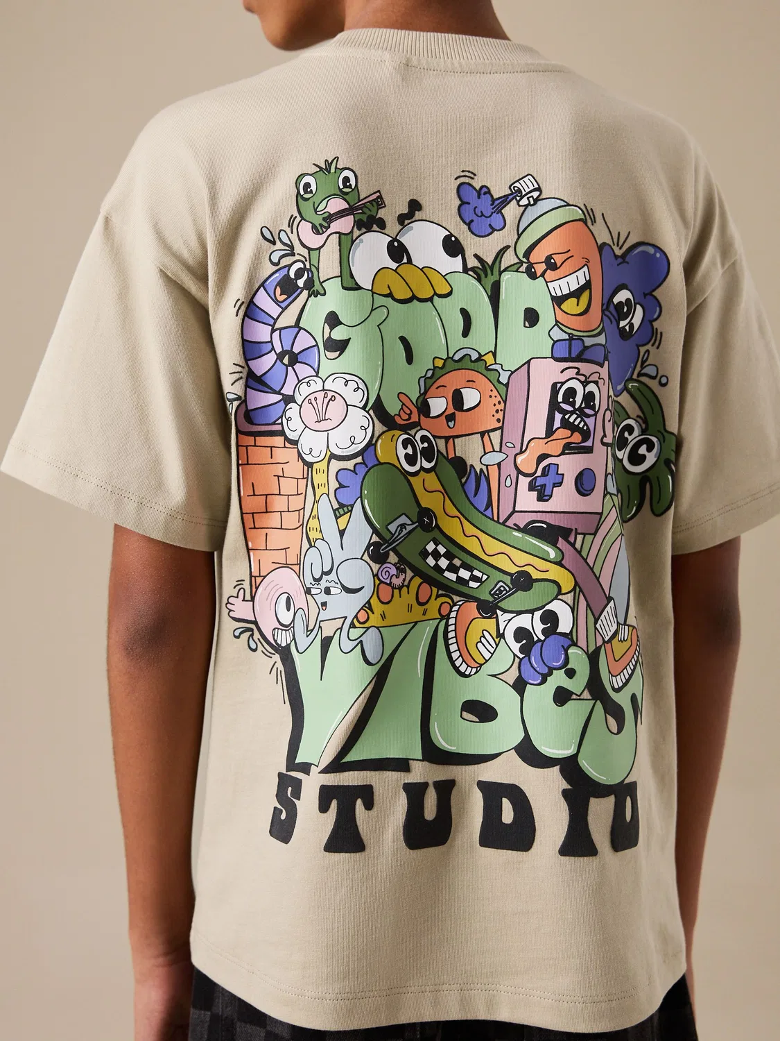Футболка с графическим принтом Stone Back Print Next, камень