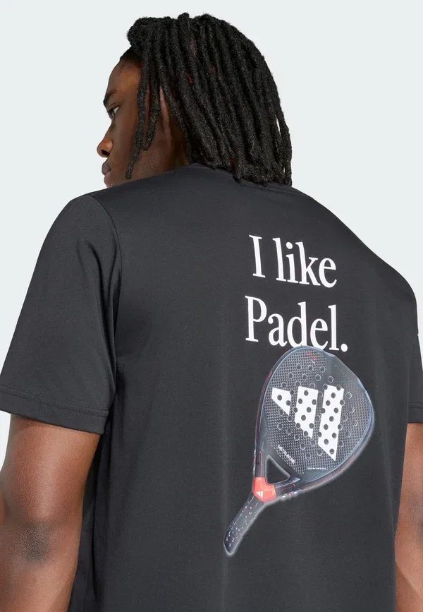 Футболка с принтом M padel cat gt Adidas Performance, черный — фото 4