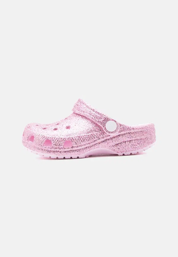 Классические туфли-мюли с крупными блестками Crocs, розовый