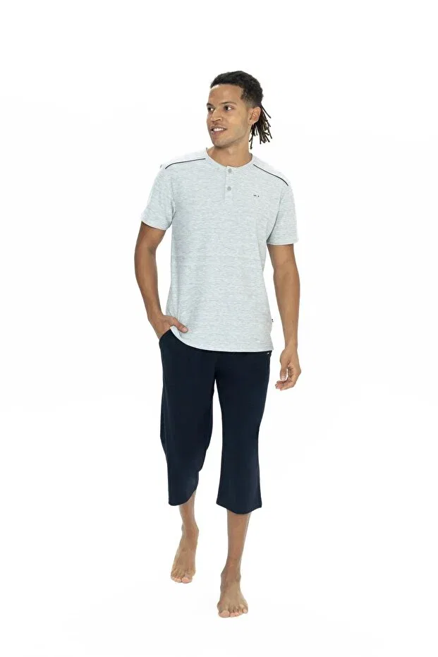 Мужской комплект пижамы с коротким рукавом U.S. Polo Assn., Gray — фото 2