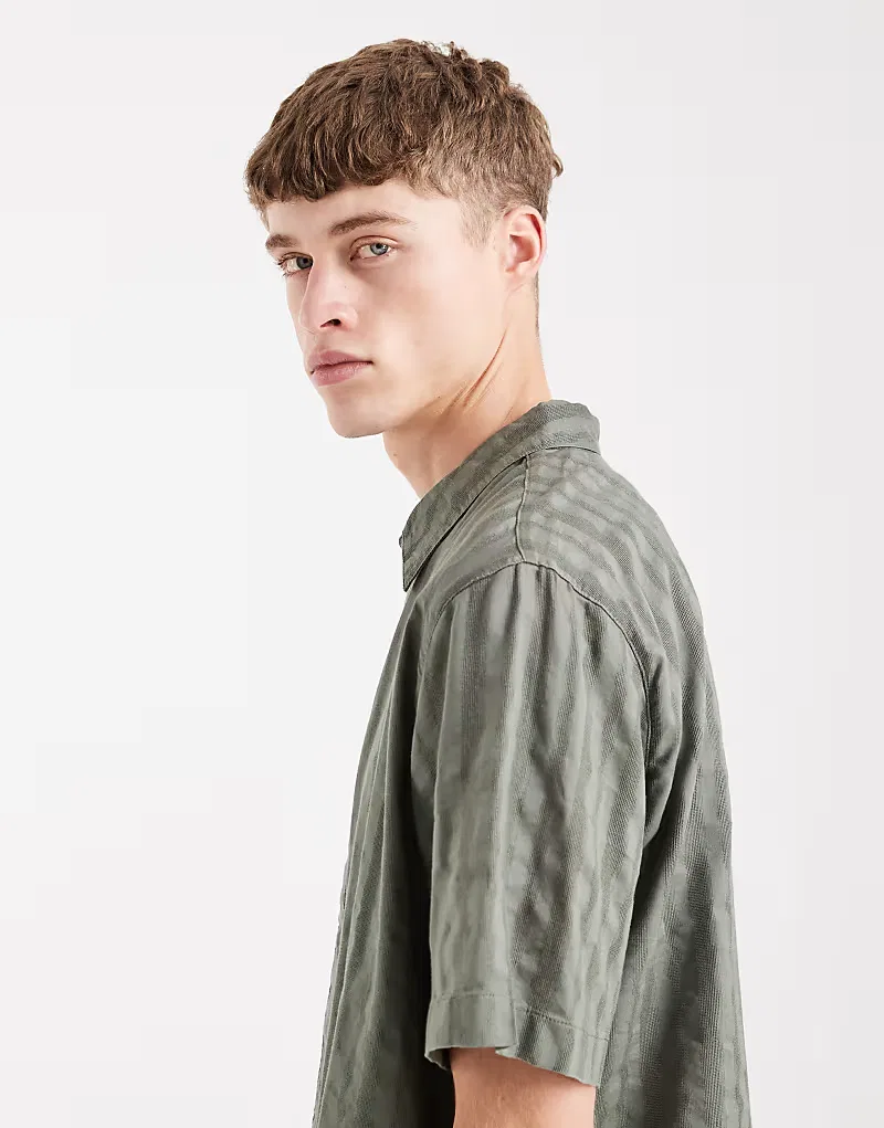 Рубашка Levi's Lama с коротким рукавом, свободного кроя, в зеленую клетку — фото 4