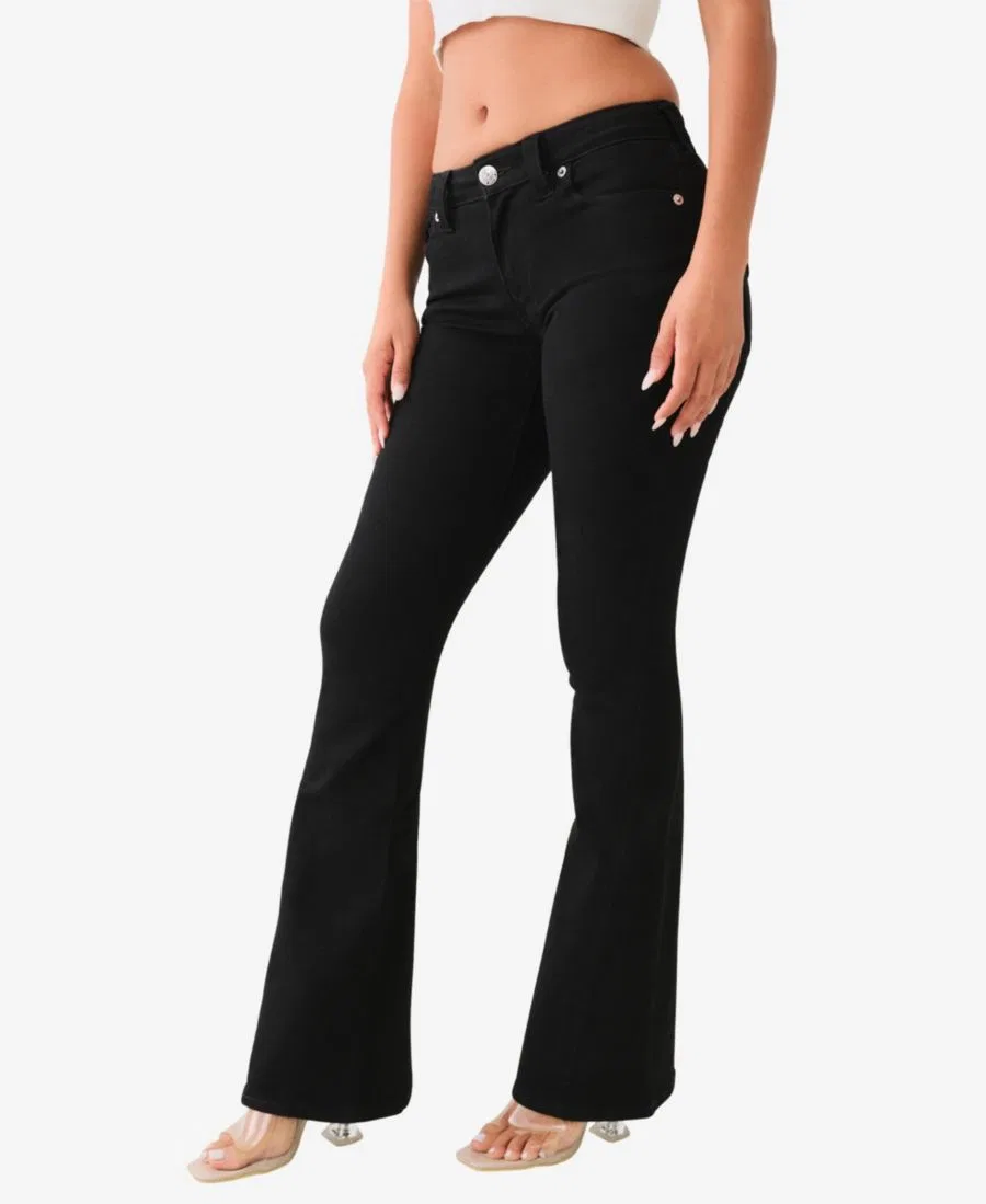 Джинсы клеш с высокой посадкой Joey Flap Flare True Religion, Black Rinse — фото 3