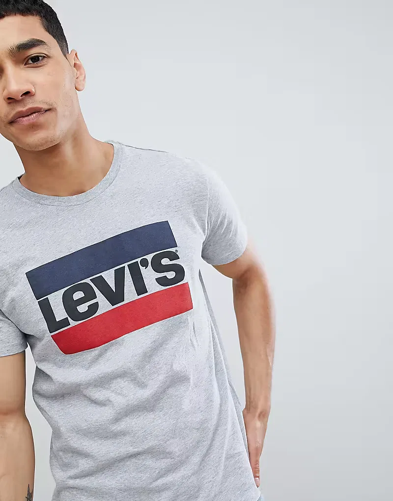 Футболка Levi's Sportswear с логотипом, серый — фото 3
