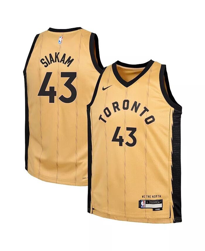 

Джерси Big Boys Pascal Siakam Gold Toronto Raptors 2023/24 Реплика Swingman - City Edition Nike, золотой