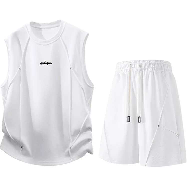 Детский комплект спортивной одежды с круглым вырезом Casual Sportswear Sugarfunk, Upgraded White Heather Gray — фото 3