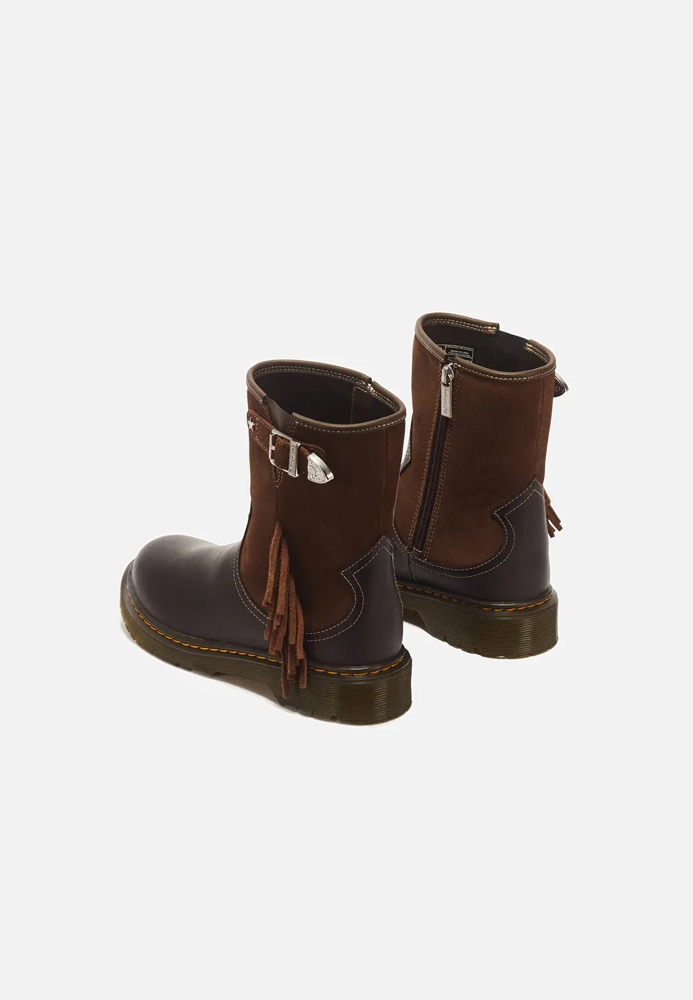 Ботинки Dr. Martens Genaya Rodeo, ковбойский/байкерский стиль, Dark Brown — фото 3